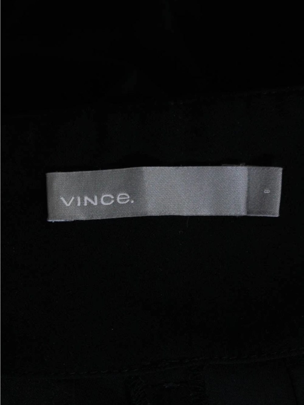 Vince Black Top with Gray Logo Tag
